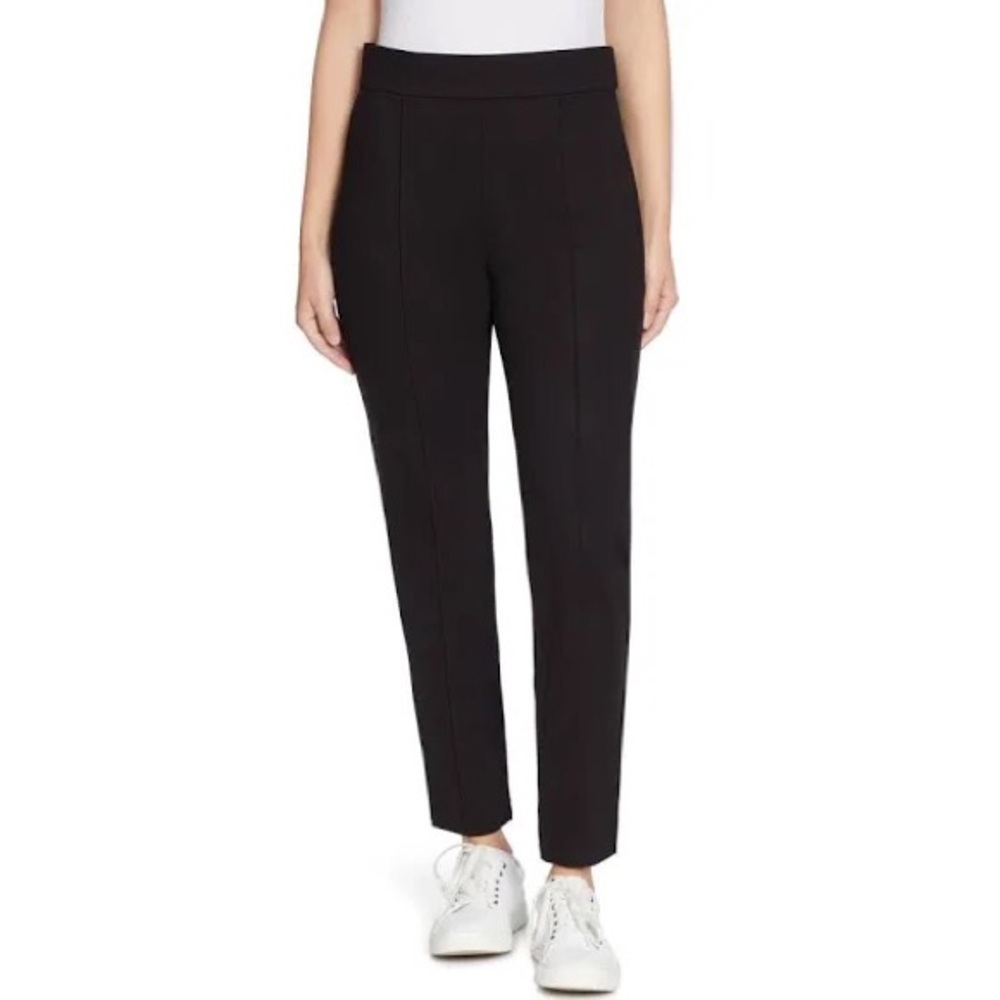 NWT New CHRISTIAN SIRIANO New York Black Ponte Pants Cropped Pull-On Waistband